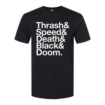 Heavy Metal Music Fan List Thrash Speed Doom Death Black Softstyle CVC T-Shirt