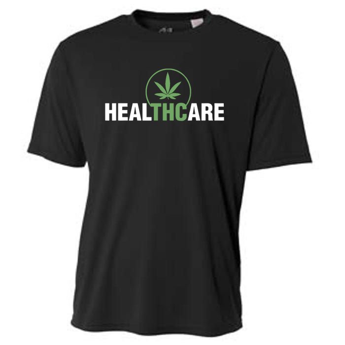 Healthcare Medical Marijuana Weed Leaf Funny Happy 420 Day Cooling Performance Crew T-Shirt