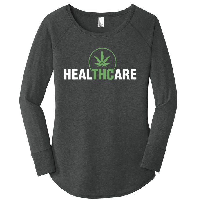 Healthcare Medical Marijuana Weed Leaf Funny Happy 420 Day Women's Perfect Tri Tunic Long Sleeve Shirt