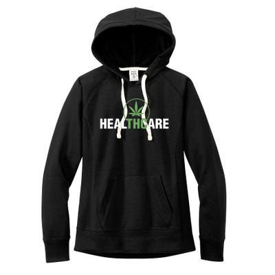 Healthcare Medical Marijuana Weed Leaf Funny Happy 420 Day Women's Fleece Hoodie