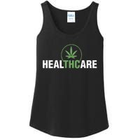 Healthcare Medical Marijuana Weed Leaf Funny Happy 420 Day Ladies Essential Tank