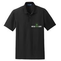 Healthcare Medical Marijuana Weed Leaf Funny Happy 420 Day Dry Zone Grid Polo