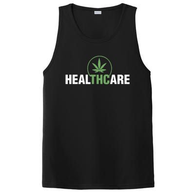 Healthcare Medical Marijuana Weed Leaf Funny Happy 420 Day PosiCharge Competitor Tank