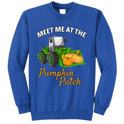 Halloween Meet Me At The Pumpkin Patch Tractor Pumpkins Gift Sweatshirt