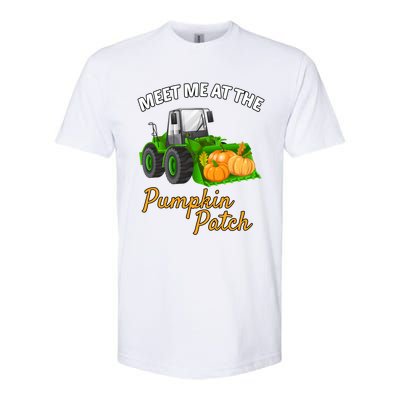 Halloween Meet Me At The Pumpkin Patch Tractor Pumpkins Gift Softstyle® CVC T-Shirt