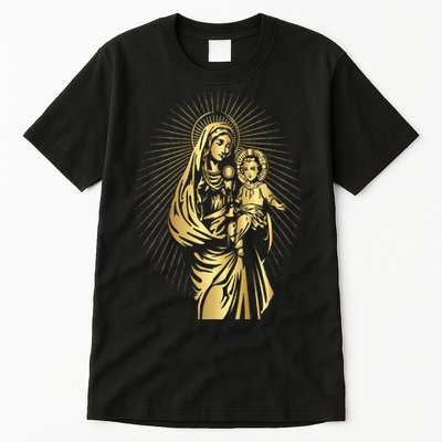 Holy Mother Mary Mother of Jesus Vintage Catholic Tall T-Shirt