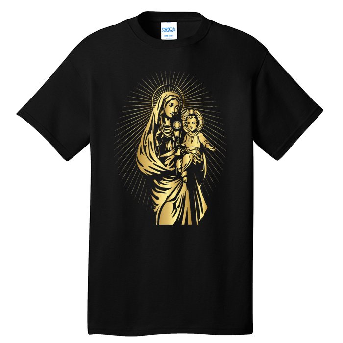 Holy Mother Mary Mother of Jesus Vintage Catholic Tall T-Shirt