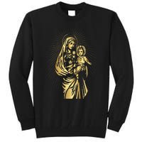 Holy Mother Mary Mother of Jesus Vintage Catholic Tall Sweatshirt