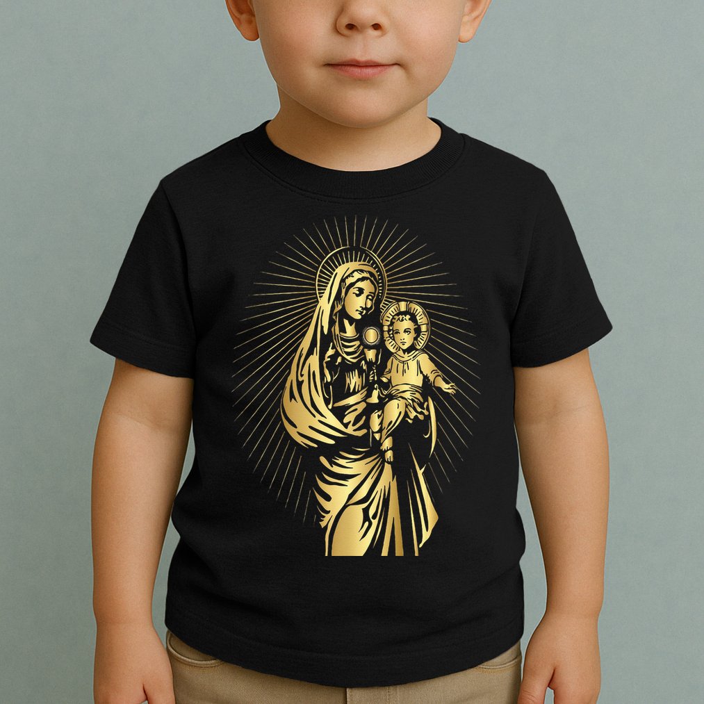 Holy Mother Mary Mother of Jesus Vintage Catholic Toddler T-Shirt