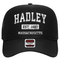 Hadley Massachusetts Ma Vintage Sports High Crown Mesh Back Trucker Hat