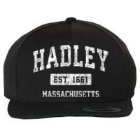 Hadley Massachusetts Ma Vintage Sports Wool Snapback Cap