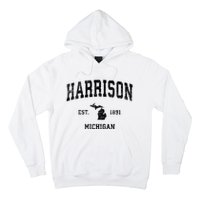 Harrison Michigan Mi Vintage Established Sports Design Hoodie