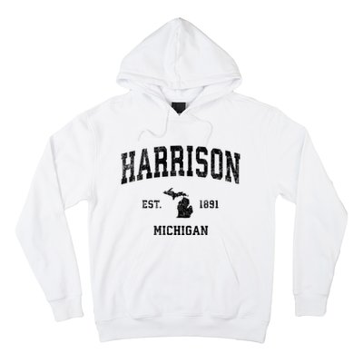 Harrison Michigan Mi Vintage Established Sports Design Hoodie