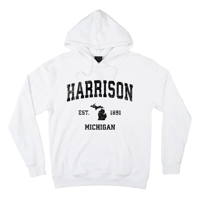 Harrison Michigan Mi Vintage Established Sports Design Hoodie