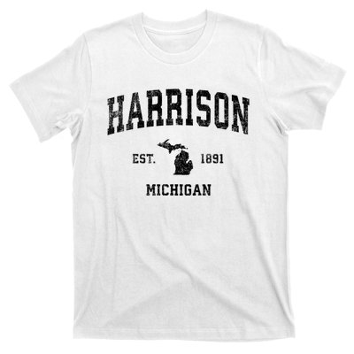 Harrison Michigan Mi Vintage Established Sports Design T-Shirt