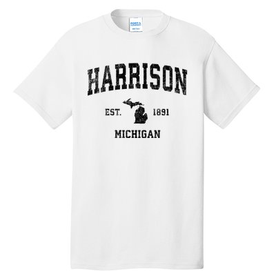 Harrison Michigan Mi Vintage Established Sports Design Tall T-Shirt