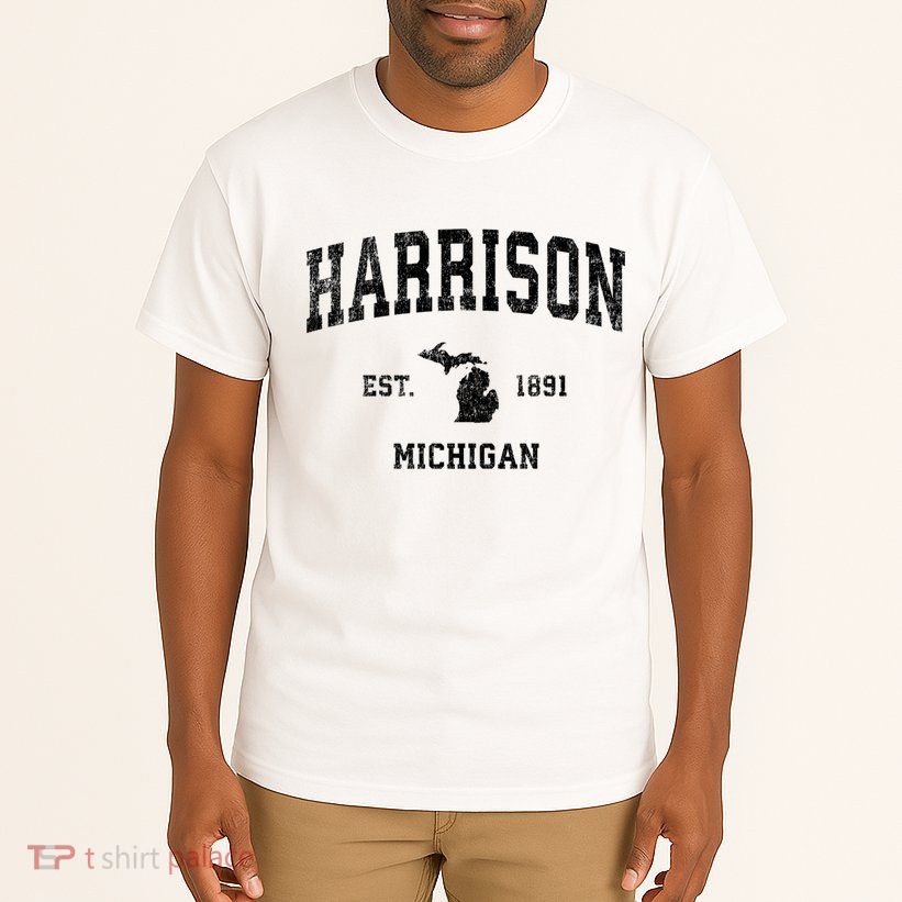 Harrison Michigan Mi Vintage Established Sports Design Tall T-Shirt
