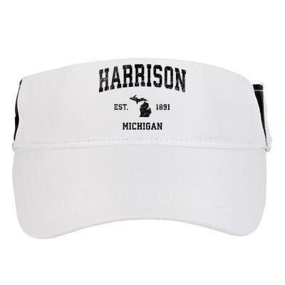 Harrison Michigan Mi Vintage Established Sports Design Adult Drive Performance Visor