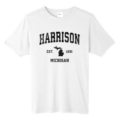 Harrison Michigan Mi Vintage Established Sports Design Tall Fusion ChromaSoft Performance T-Shirt