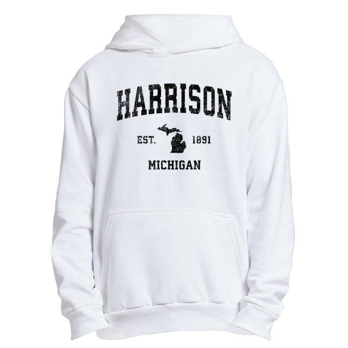 Harrison Michigan Mi Vintage Established Sports Design Urban Pullover Hoodie