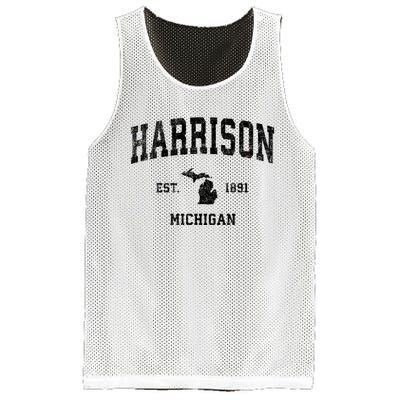 Harrison Michigan Mi Vintage Established Sports Design Mesh Reversible Basketball Jersey Tank