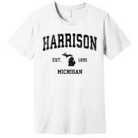 Harrison Michigan Mi Vintage Established Sports Design Premium T-Shirt