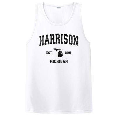 Harrison Michigan Mi Vintage Established Sports Design PosiCharge Competitor Tank