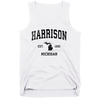 Harrison Michigan Mi Vintage Established Sports Design Tank Top