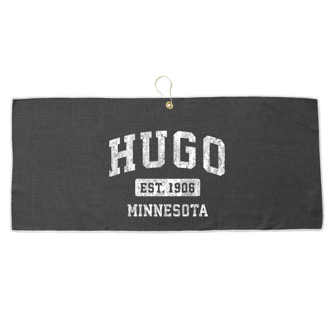 Hugo Minnesota Mn Vintage Sports Large Microfiber Waffle Golf Towel