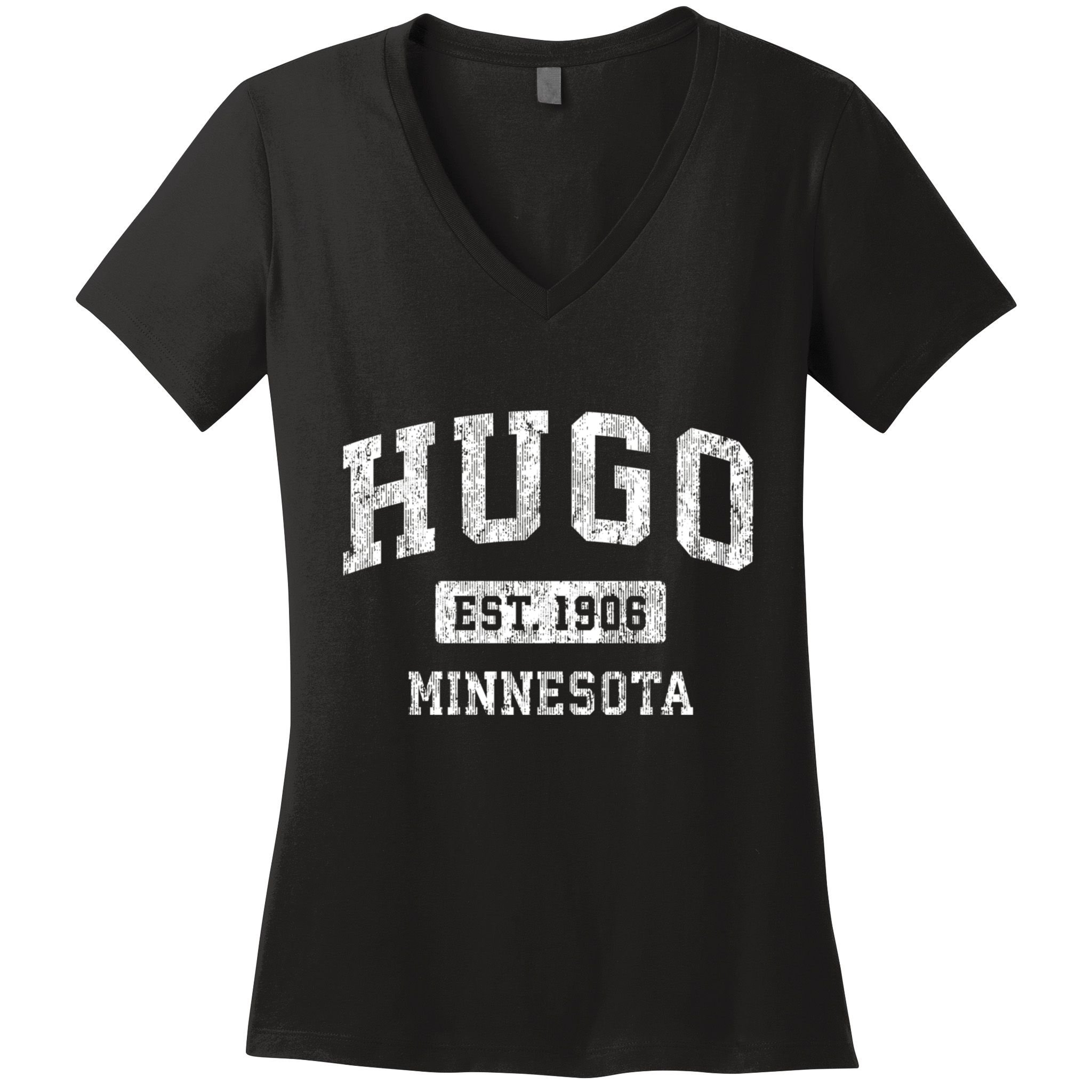 Hugo Minnesota Mn Vintage Sports Women's V-Neck T-Shirt