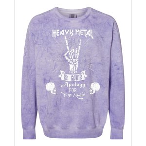 Heavy Metal Music Is Gods Apology Funny Pun Gift Colorblast Crewneck Sweatshirt