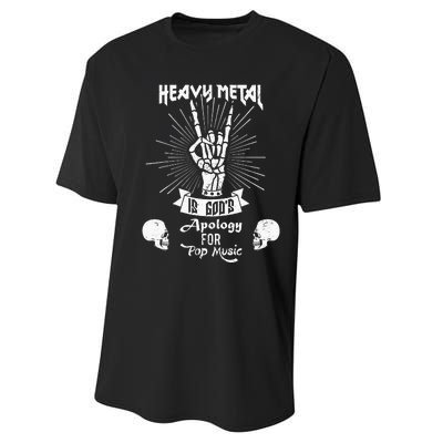 Heavy Metal Music Is Gods Apology Funny Pun Gift Performance Sprint T-Shirt