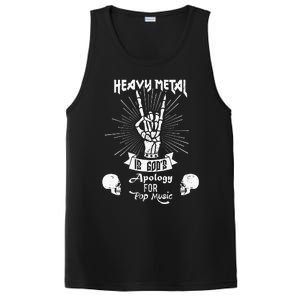 Heavy Metal Music Is Gods Apology Funny Pun Gift PosiCharge Competitor Tank