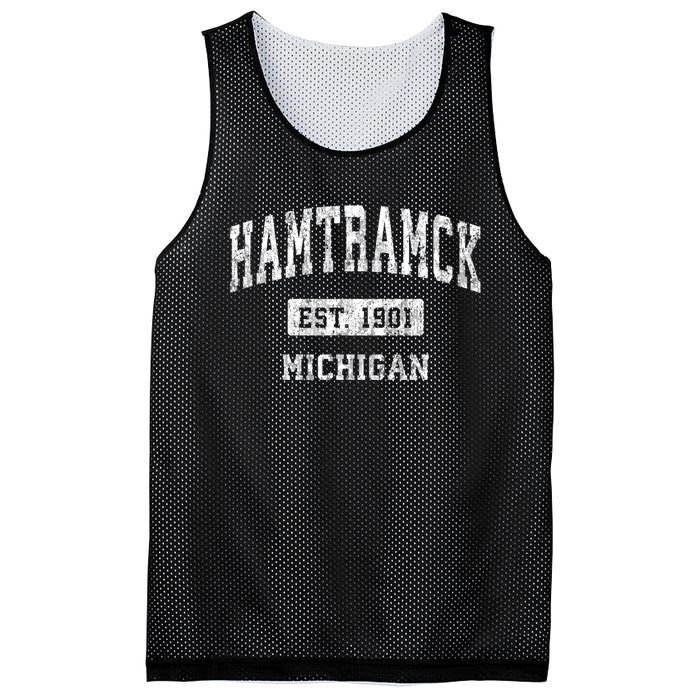 Hamtramck Michigan Mi Vintage Sports Mesh Reversible Basketball Jersey Tank