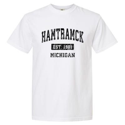 Hamtramck Michigan Mi Vintage Sports Garment-Dyed Heavyweight T-Shirt