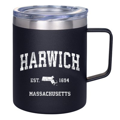 Harwich Massachusetts Ma Vintage Athletic Sports 12oz Stainless Steel Coffee Mug