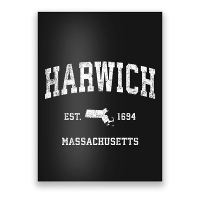Harwich Massachusetts Ma Vintage Athletic Sports Poster