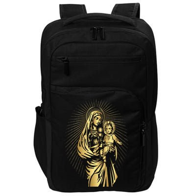 Holy Mother Mary Mother Of Jesus Vintage Catholic Art Women Impact Tech Backpack