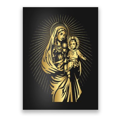Holy Mother Mary Mother Of Jesus Vintage Catholic Art Women Poster