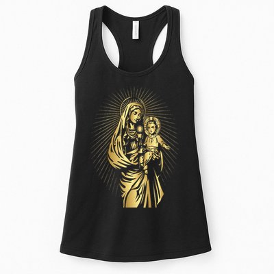 Holy Mother Mary Mother Of Jesus Vintage Catholic Art Women Womens Tank Top