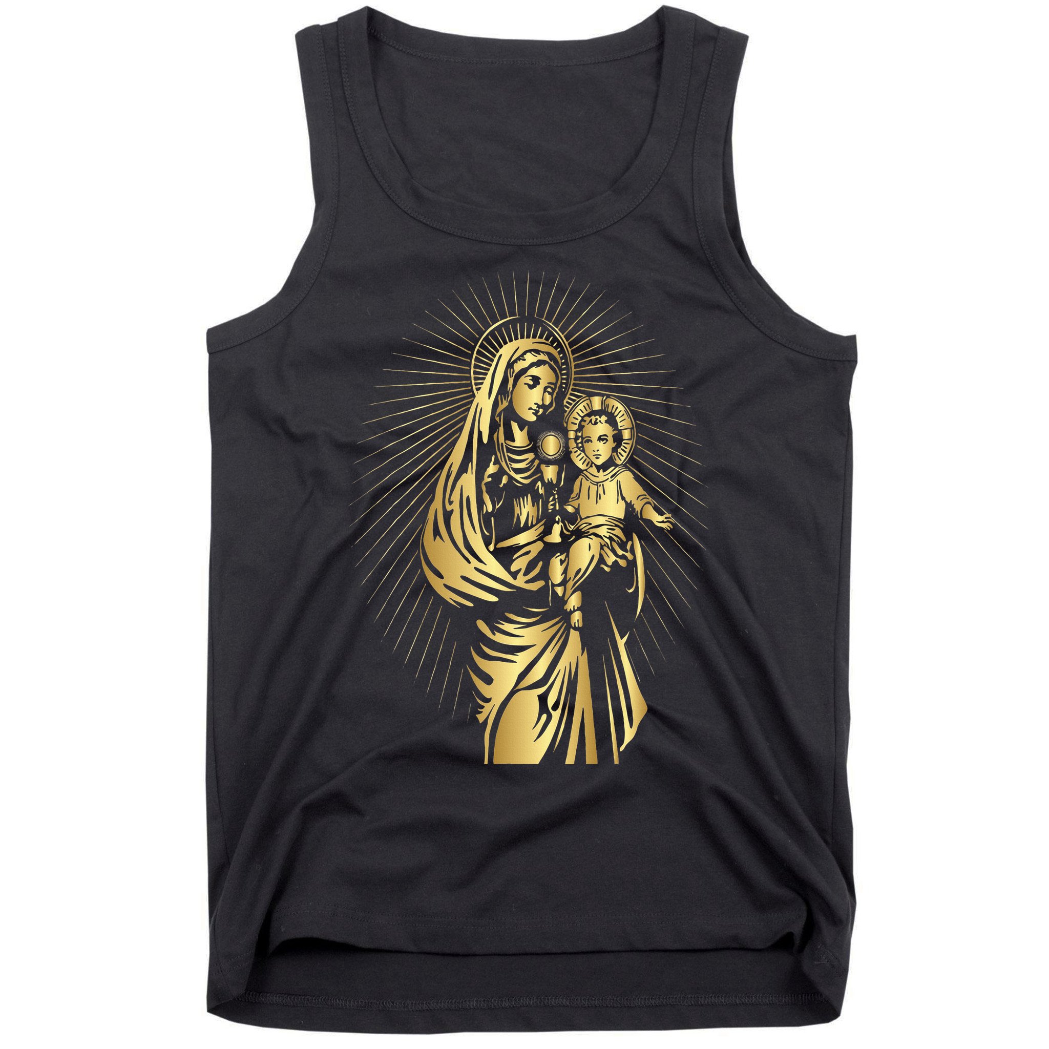 Holy Mother Mary Mother Of Jesus Vintage Catholic Art Women Tank Top
