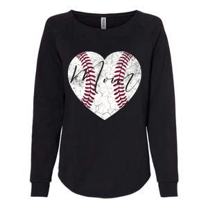 Heart Mom MotherS Day Christmas Baseball Softball Gift Womens California Wash Sweatshirt