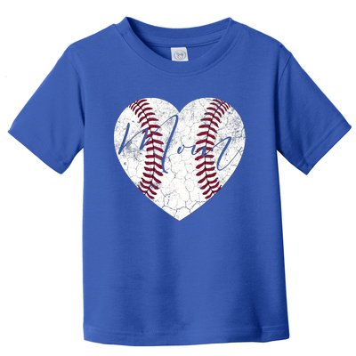 Heart Mom MotherS Day Christmas Baseball Softball Gift Toddler T-Shirt