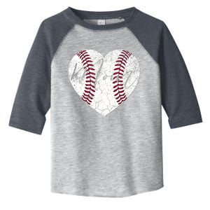 Heart Mom MotherS Day Christmas Baseball Softball Gift Toddler Fine Jersey T-Shirt