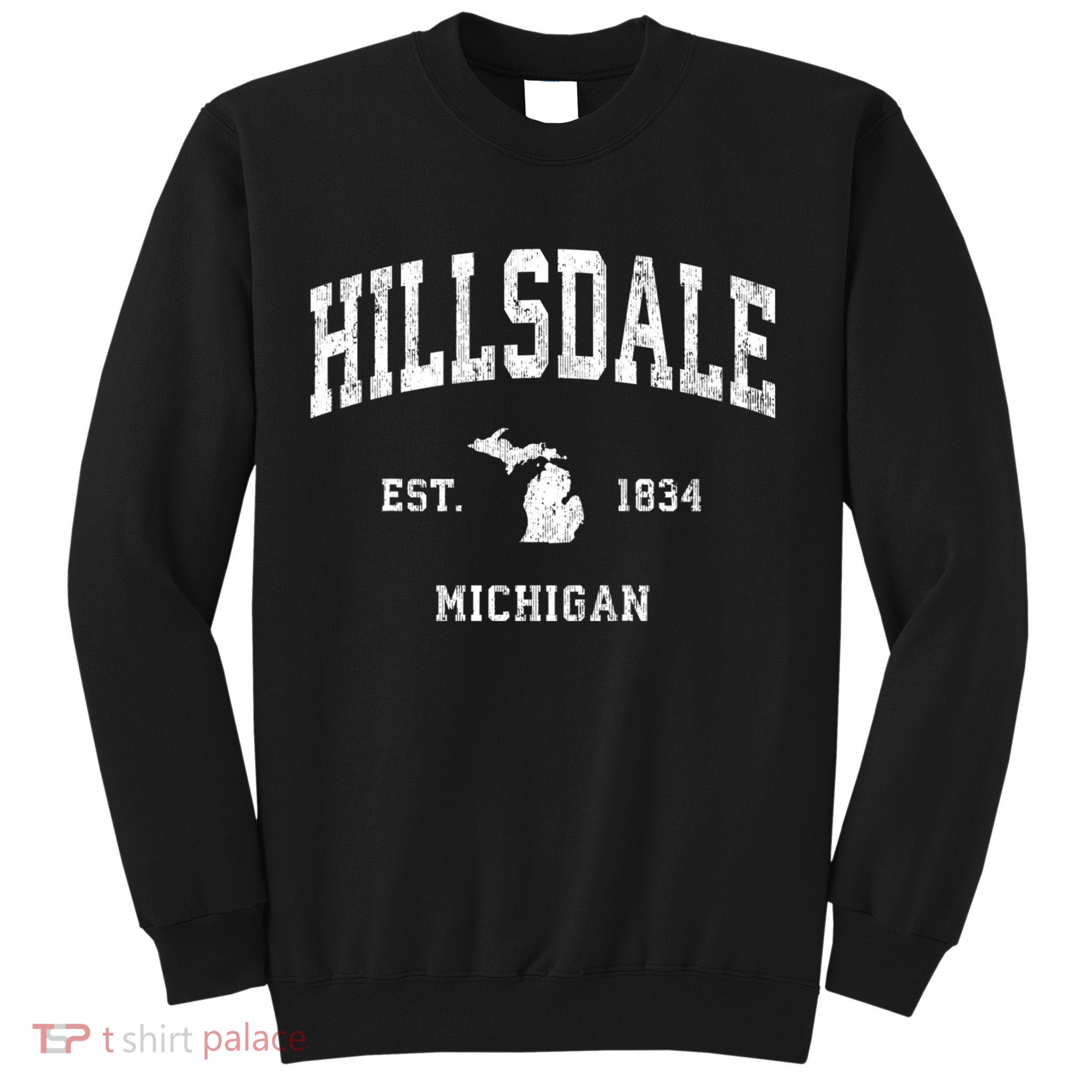 Hillsdale Michigan Mi Vintage Athletic Sweatshirt