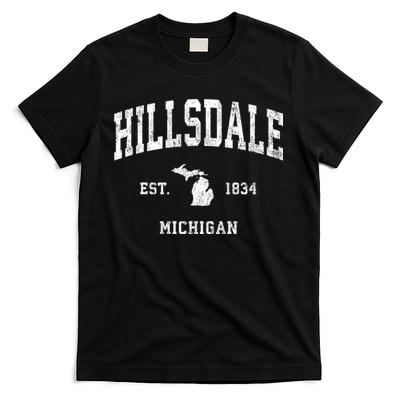 Hillsdale Michigan Mi Vintage Athletic T-Shirt