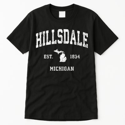 Hillsdale Michigan Mi Vintage Athletic Tall T-Shirt