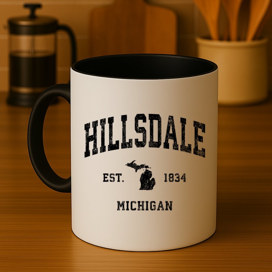 Hillsdale Michigan Mi Vintage Athletic Mug