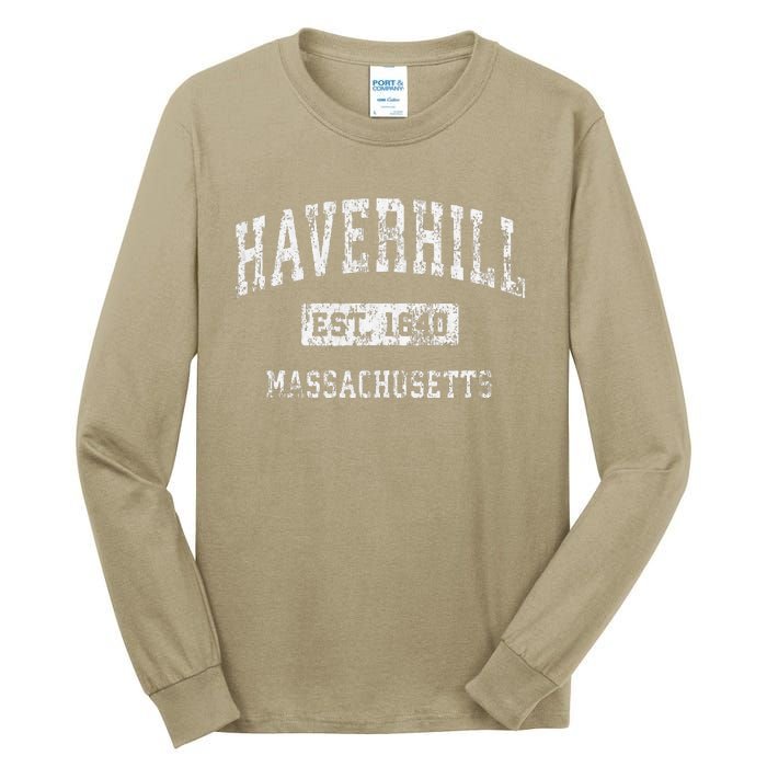 Haverhill Massachusetts Ma Vintage Established Tall Long Sleeve T-Shirt