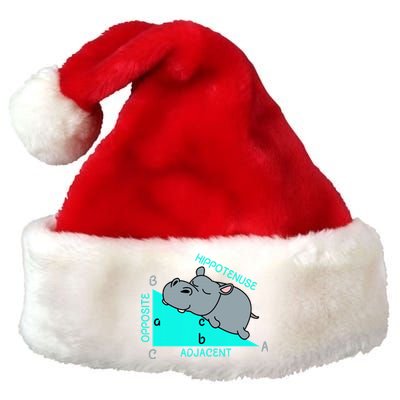 Hippotenuse Math Mathematics Teacher Joke Fun Saying Premium Christmas Santa Hat